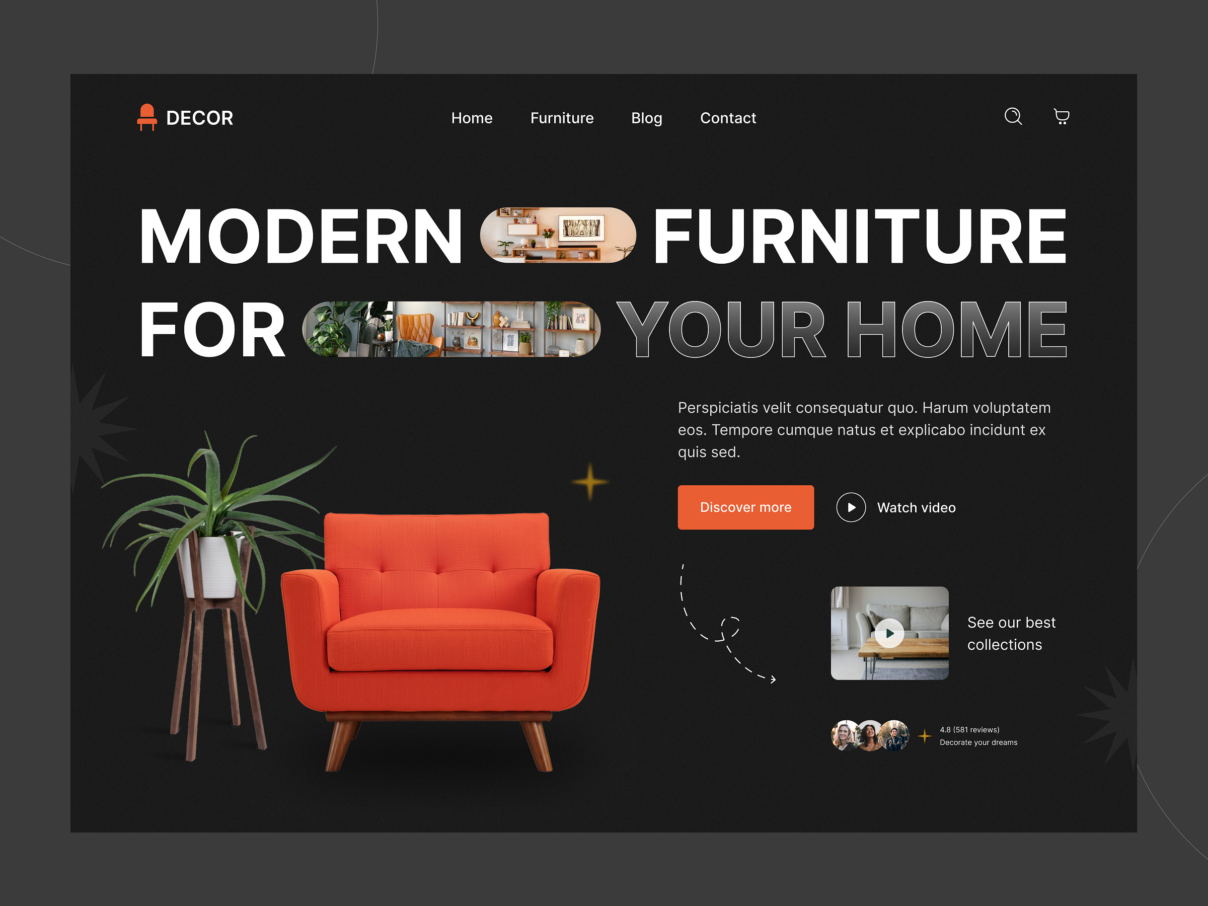 Decor Furniture Landing Page