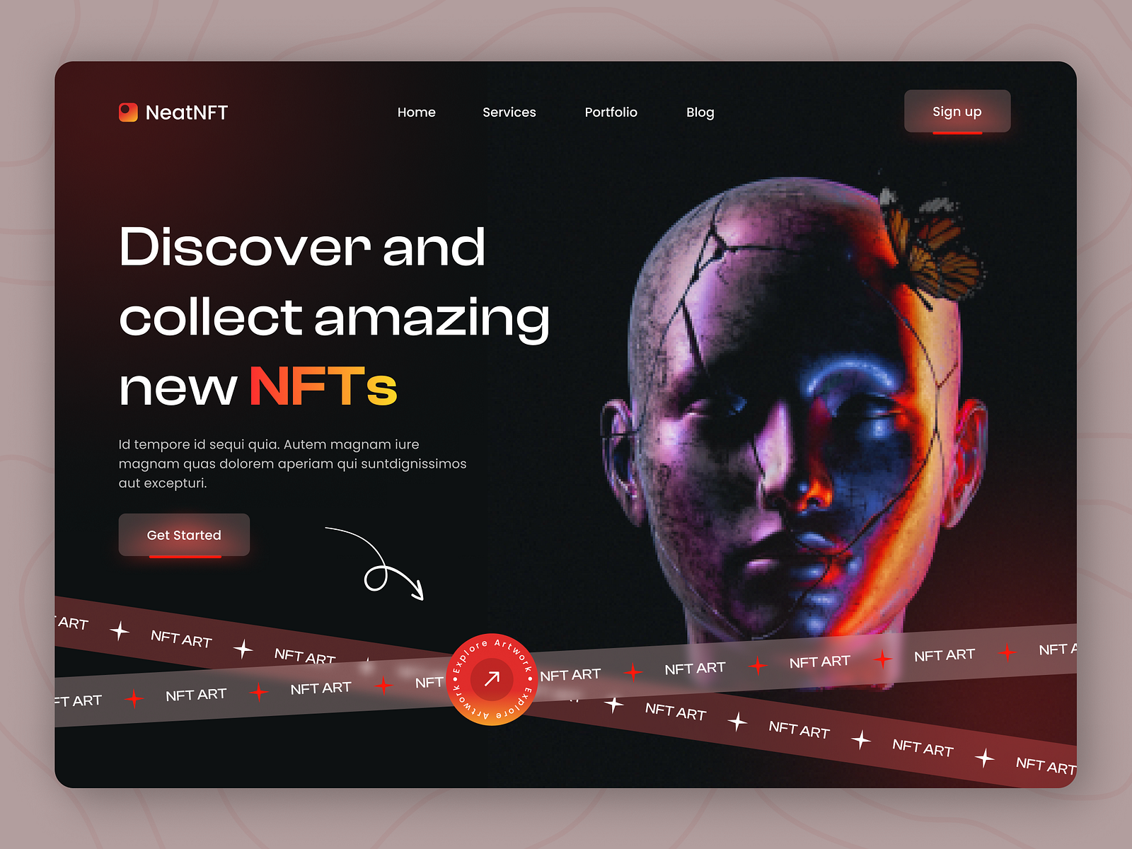 NeatNFT Marketplace landing page