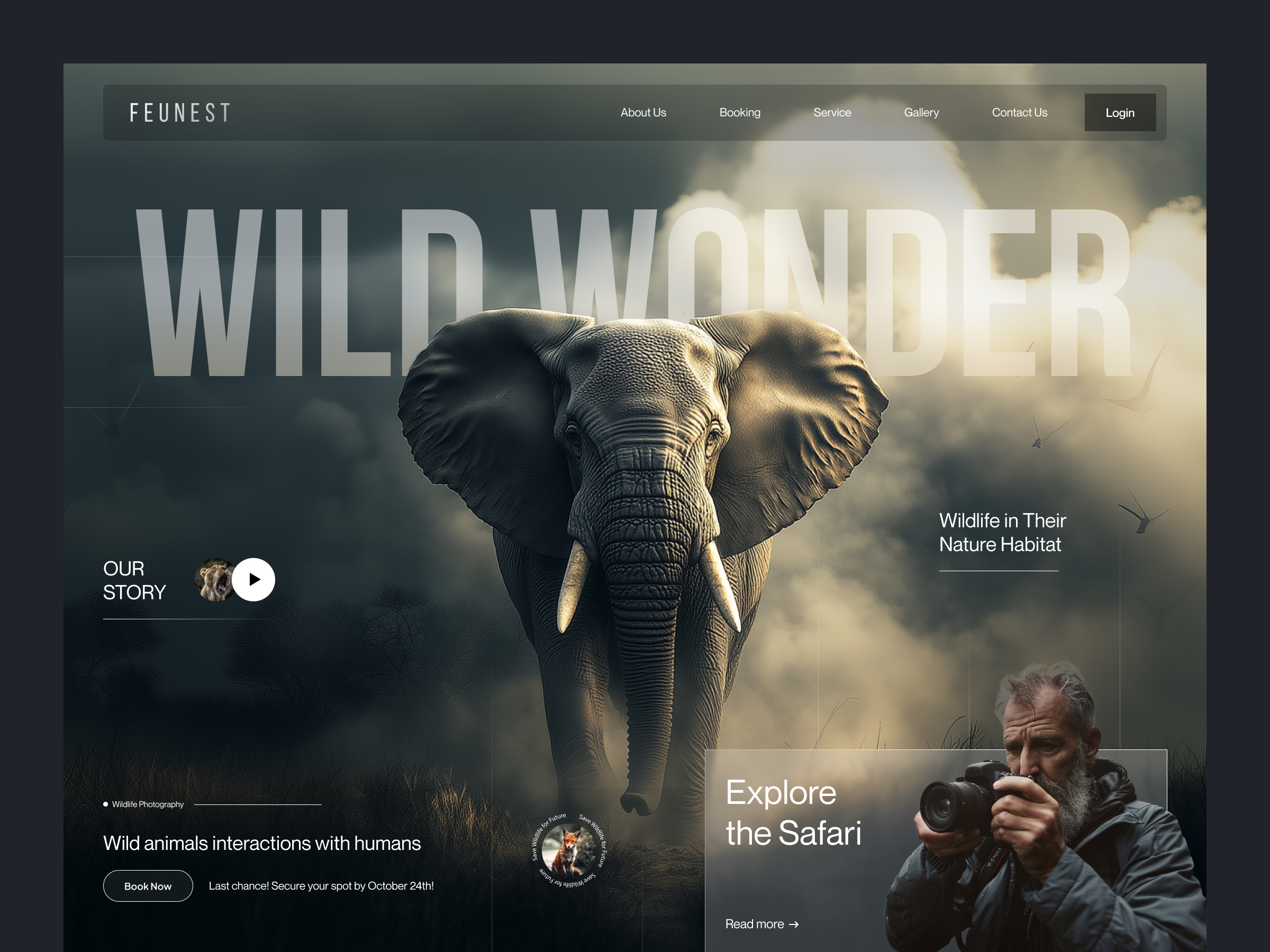 Wildlife Website UI Design
