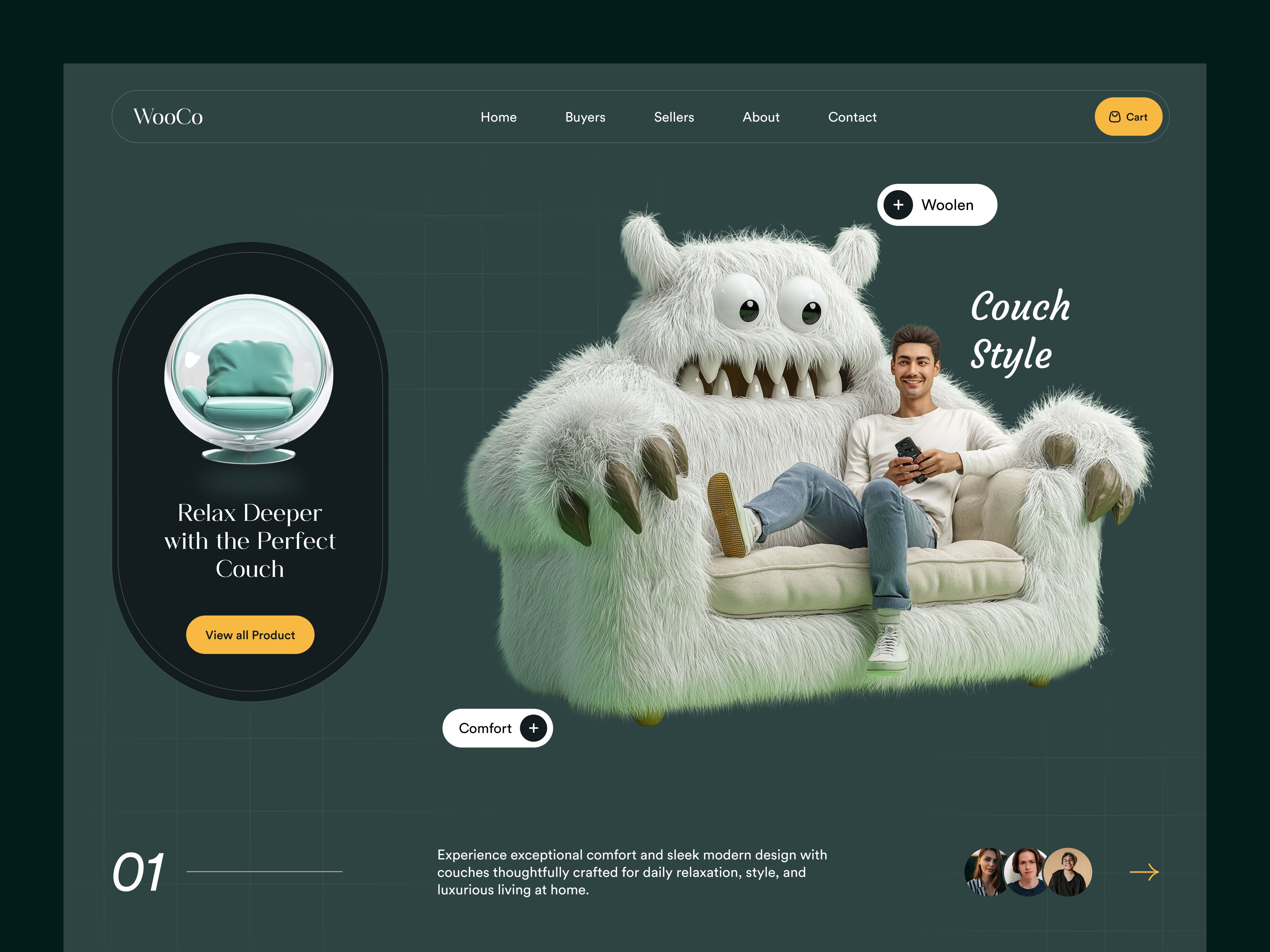 Furniture Ecommerce Landing Page Design